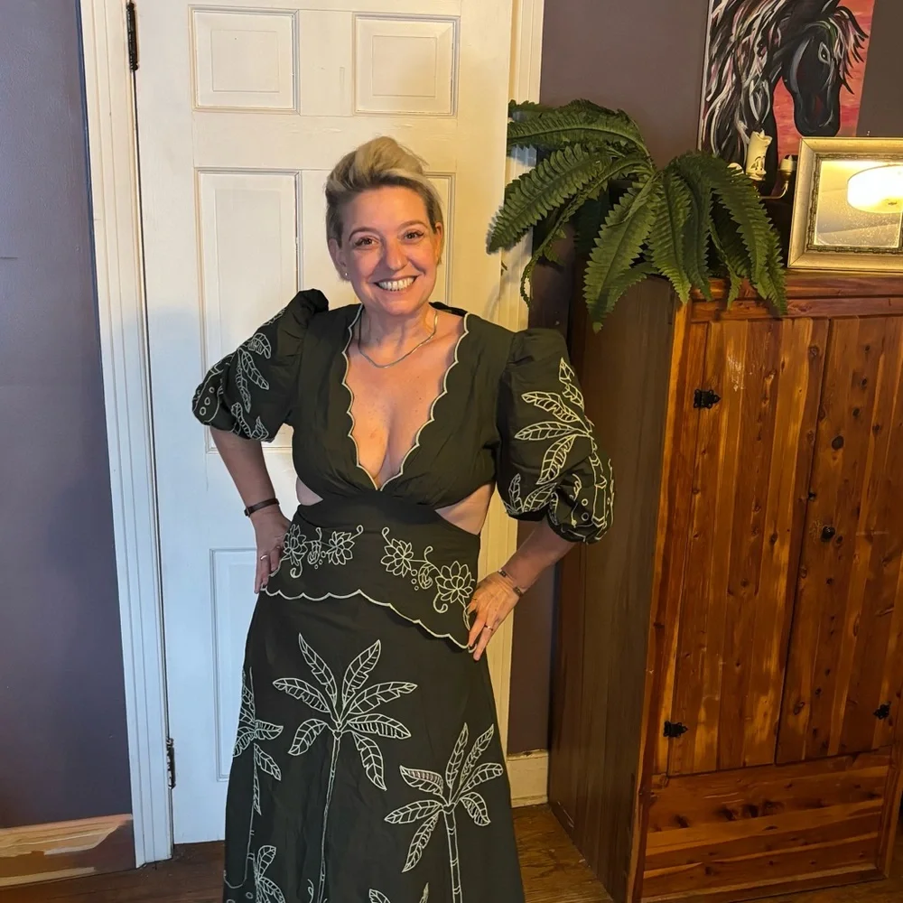 Farm Rio Brazil line pineapple cutout maxi dress - Picture 2 of 6